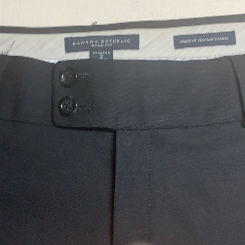 Banana Republic Ryan Fit Black Pants Italian